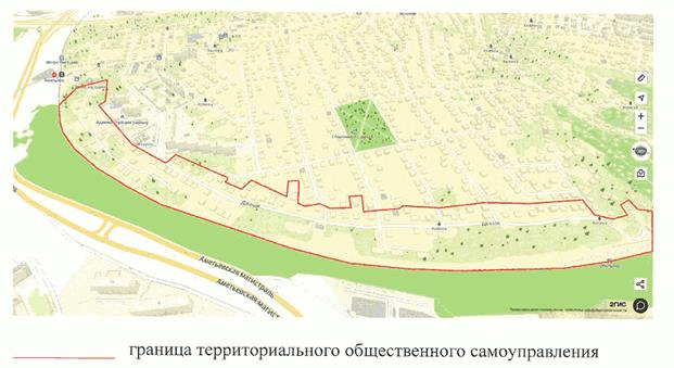 Решение Казанской городской Думы Республики Татарстан от 19.08.2026 N 22-9 "Об установлении границ территориального общественного самоуправления "Горизонт". Рис. 1