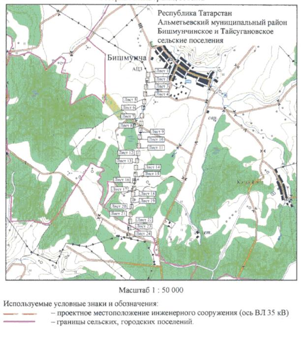 Постановление Кабинета Министров Республики Татарстан от 24.01.2023 N 36 "Об установлении публичного сервитута в интересах Акционерного общества "Сетевая компания" в целях эксплуатации объекта электросетевого хозяйства регионального значения "ВЛ 35 кВ 22-25 (Бишмунча - КНС22)"