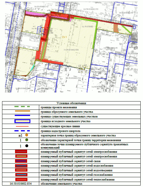 Постановление Исполнительного комитета муниципального образования города Казани Республики Татарстан от 09.02.2026 N 402 "Об утверждении проекта межевания территории по ул. Жуковского Вахитовского района". Рис. 1
