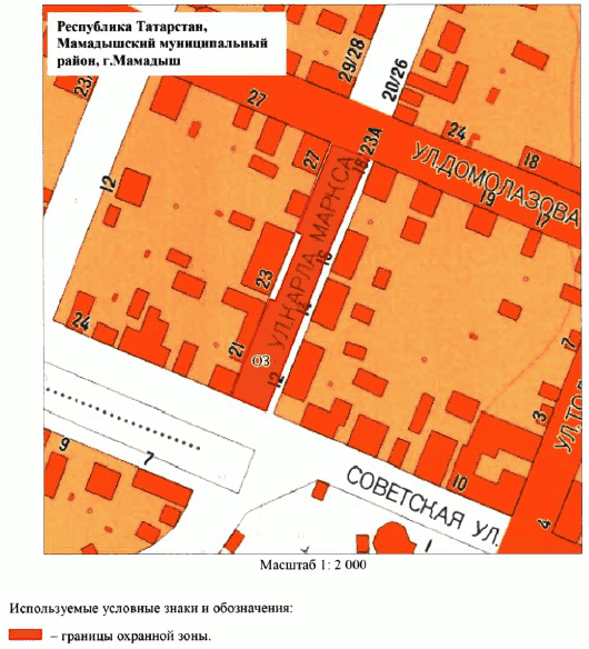 Постановление Кабинета Министров Республики Татарстан от 04.06.2026 N 772 "Об утверждении границ зон охраны объектов культурного наследия г. Мамадыш, особых режимов использования земель и требований к градостроительным регламентам в границах данных зон". Рис. 2